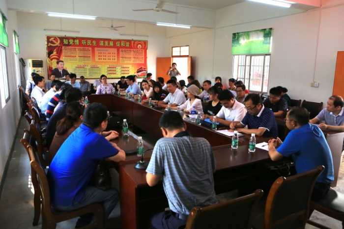 作家們在當陽市壩陵辦事處照耀村開展座談會